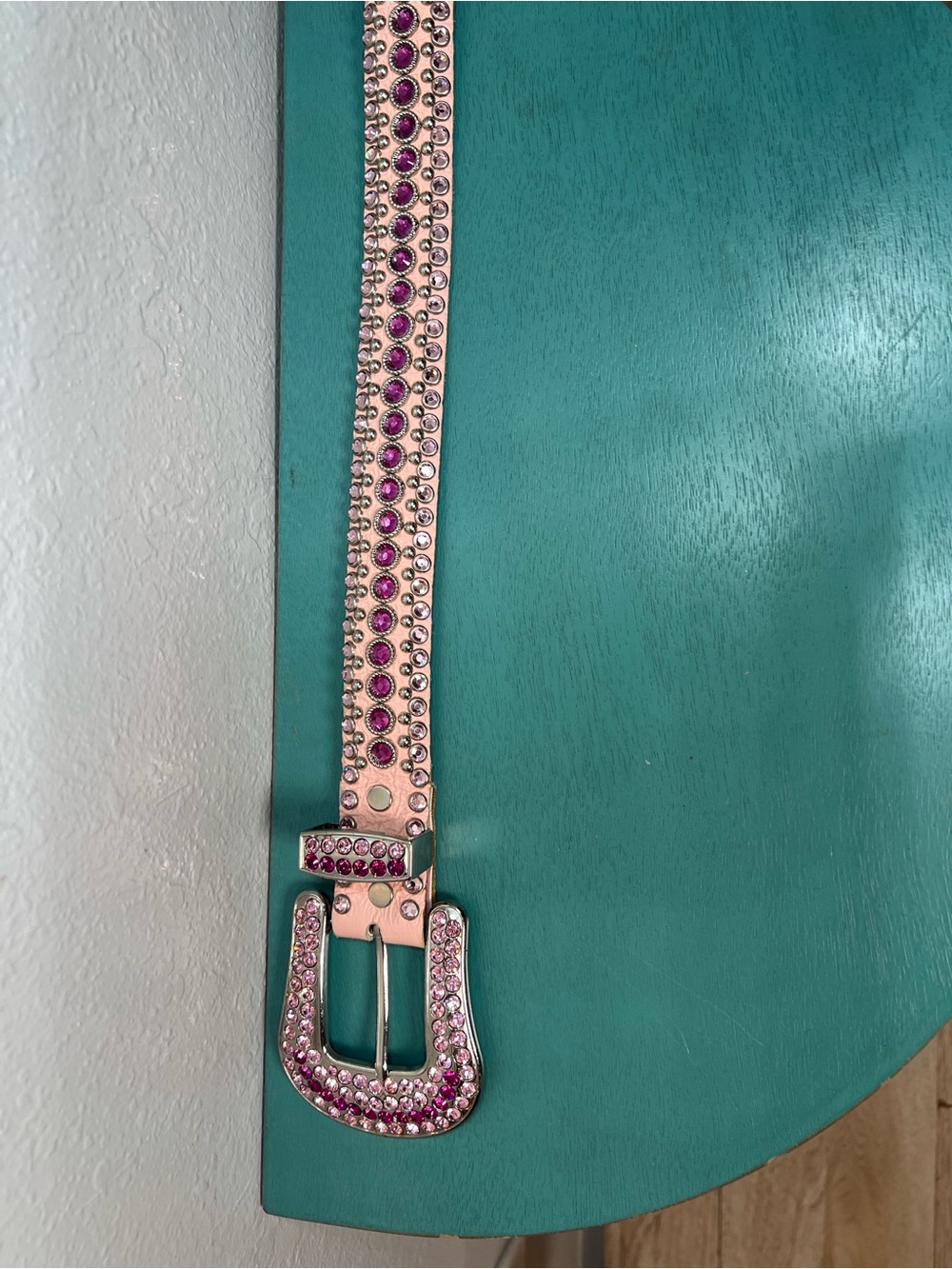 Kippy’s Pink Swarovski Belt with Silver Crystal Buckle - Picture 7 of 9
